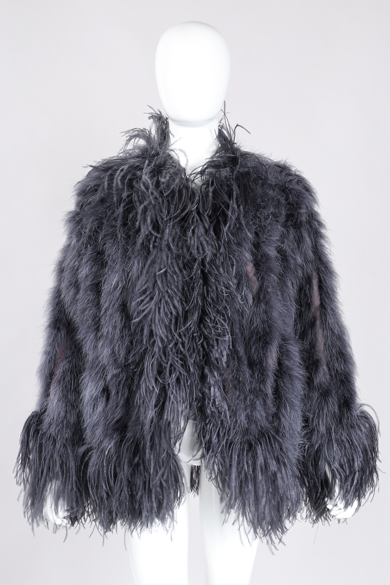 Vintage 1970s YSL Yves Saint Laurent Marabou & Ostrich Feather Glam ...