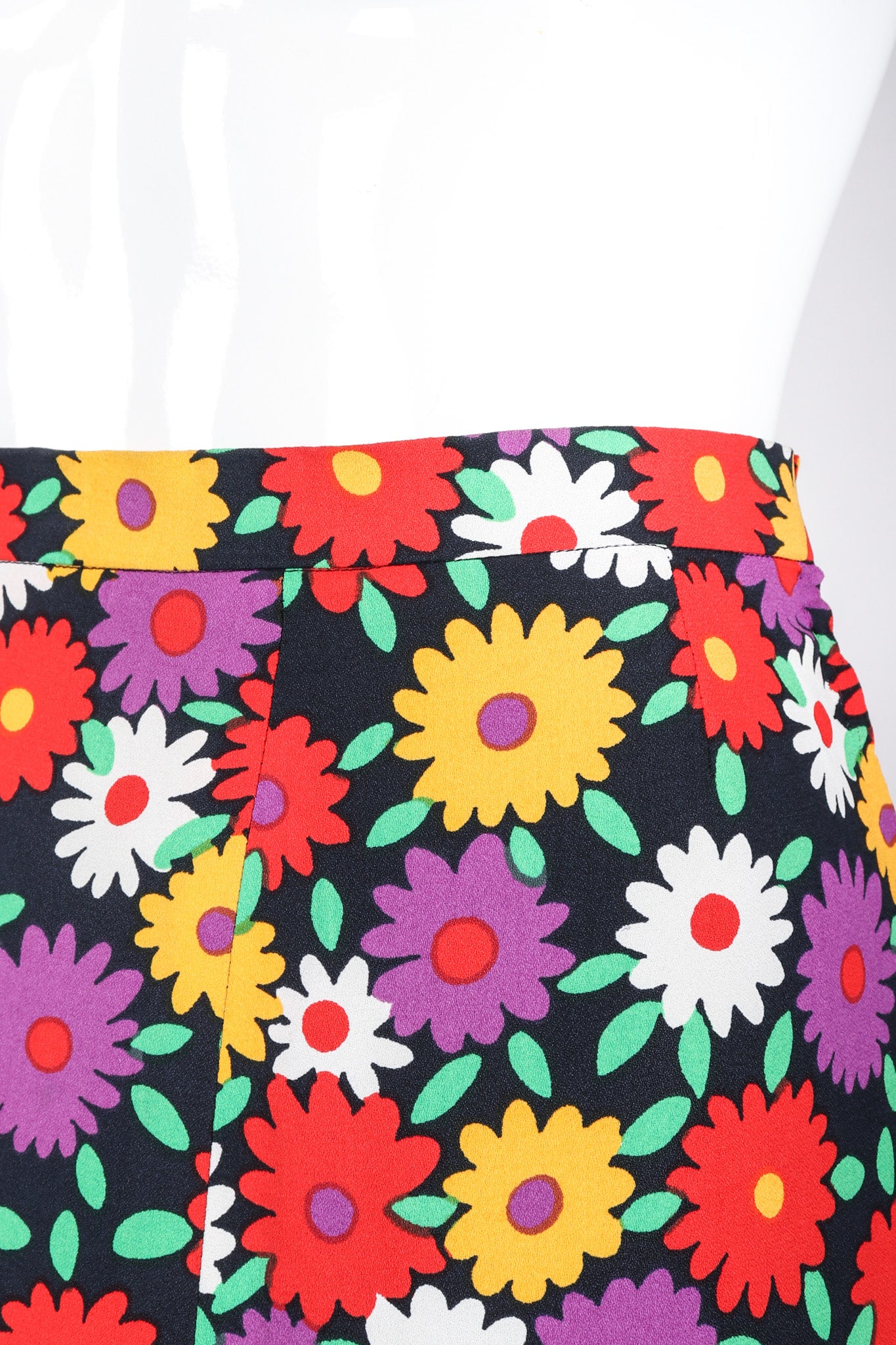 Recess Los Angeles Vintage YSL Yves Saint Laurent Rive Gauche Hippie Floral Print Skirt