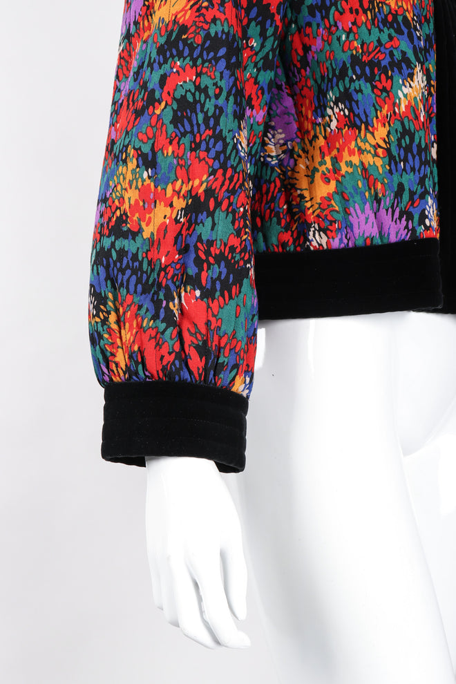 Recess Los Angeles Vintage YSL Yves Saint Laurent Quilted Rainbow Splatter Print Jacket