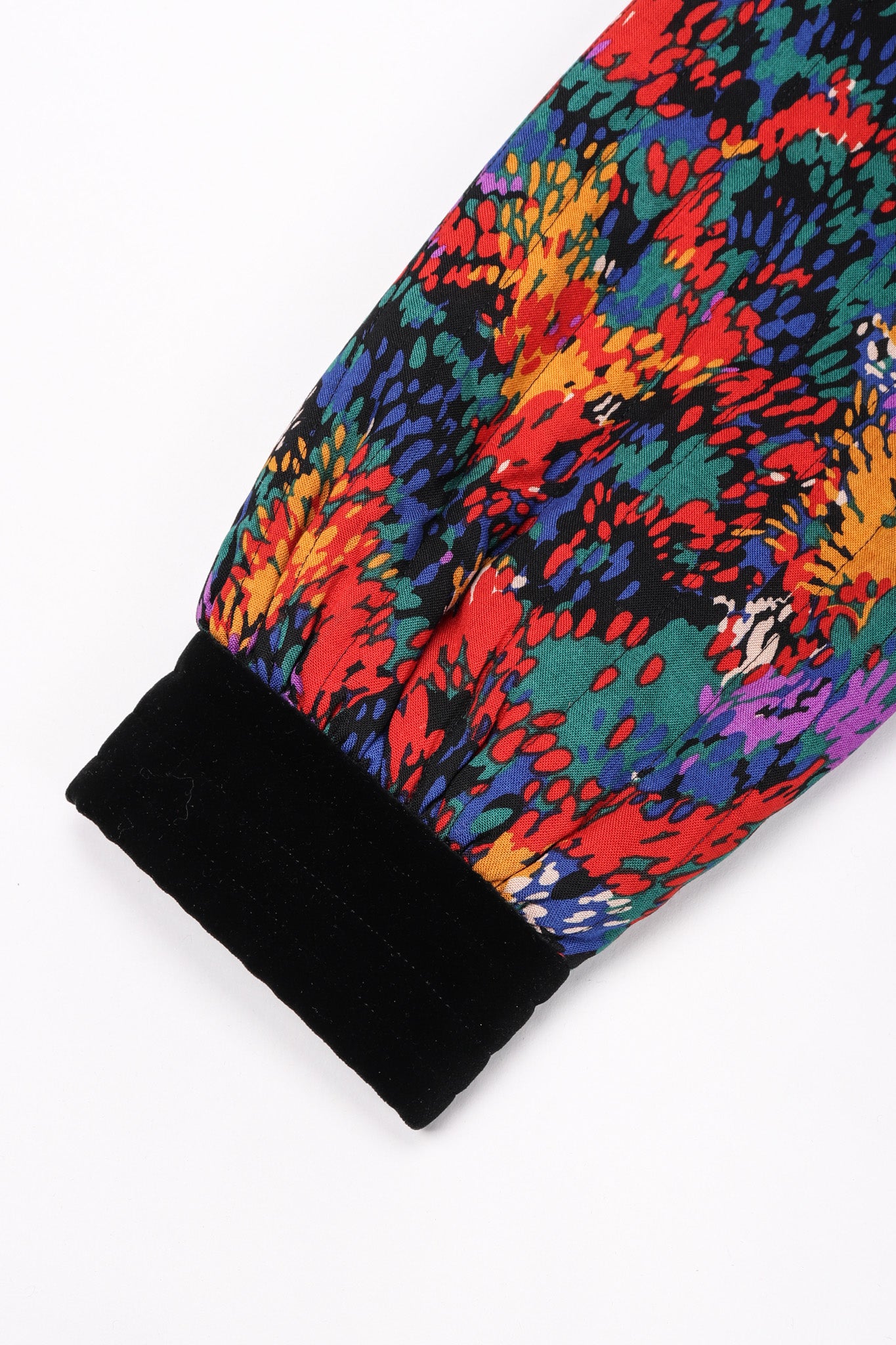 Recess Los Angeles Vintage YSL Yves Saint Laurent Quilted Rainbow Splatter Print Jacket