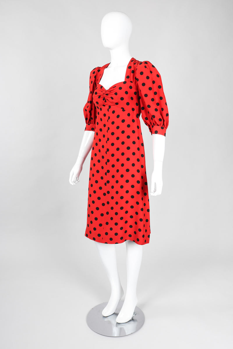 Recess Los Angeles Vintage YSL Yves Saint Laurent Sweetheart Polka Dot Dress Liberation Collection Minnie Mouse 