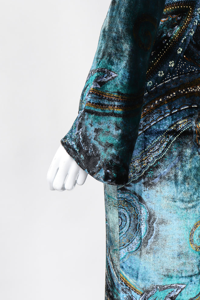Recess Los Angeles Vintage YSL Yves Saint Laurent Velvet Cosmic Paisley Gown