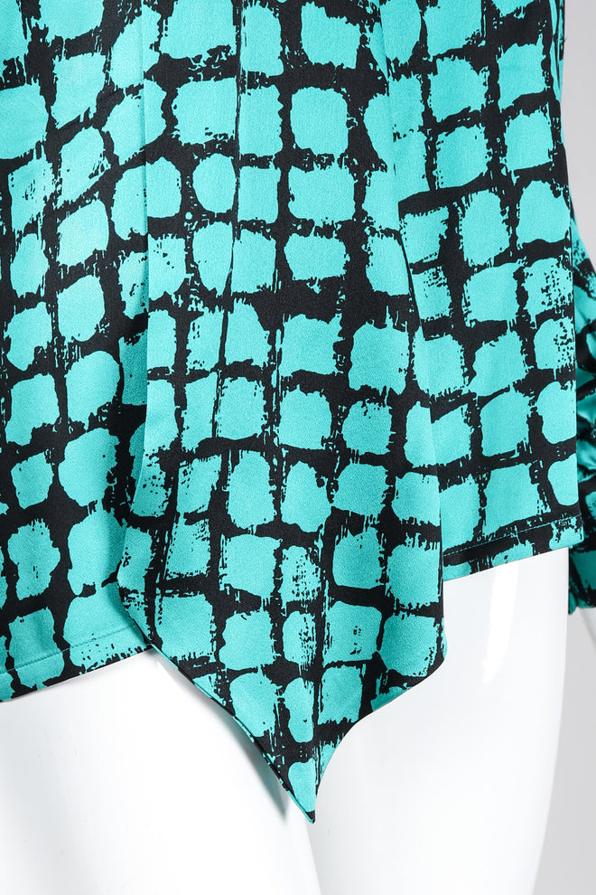 Recess Los Angeles Vintage Yves Saint Laurent YSL Graphic Silk Bow Blouse & Tie Scarf