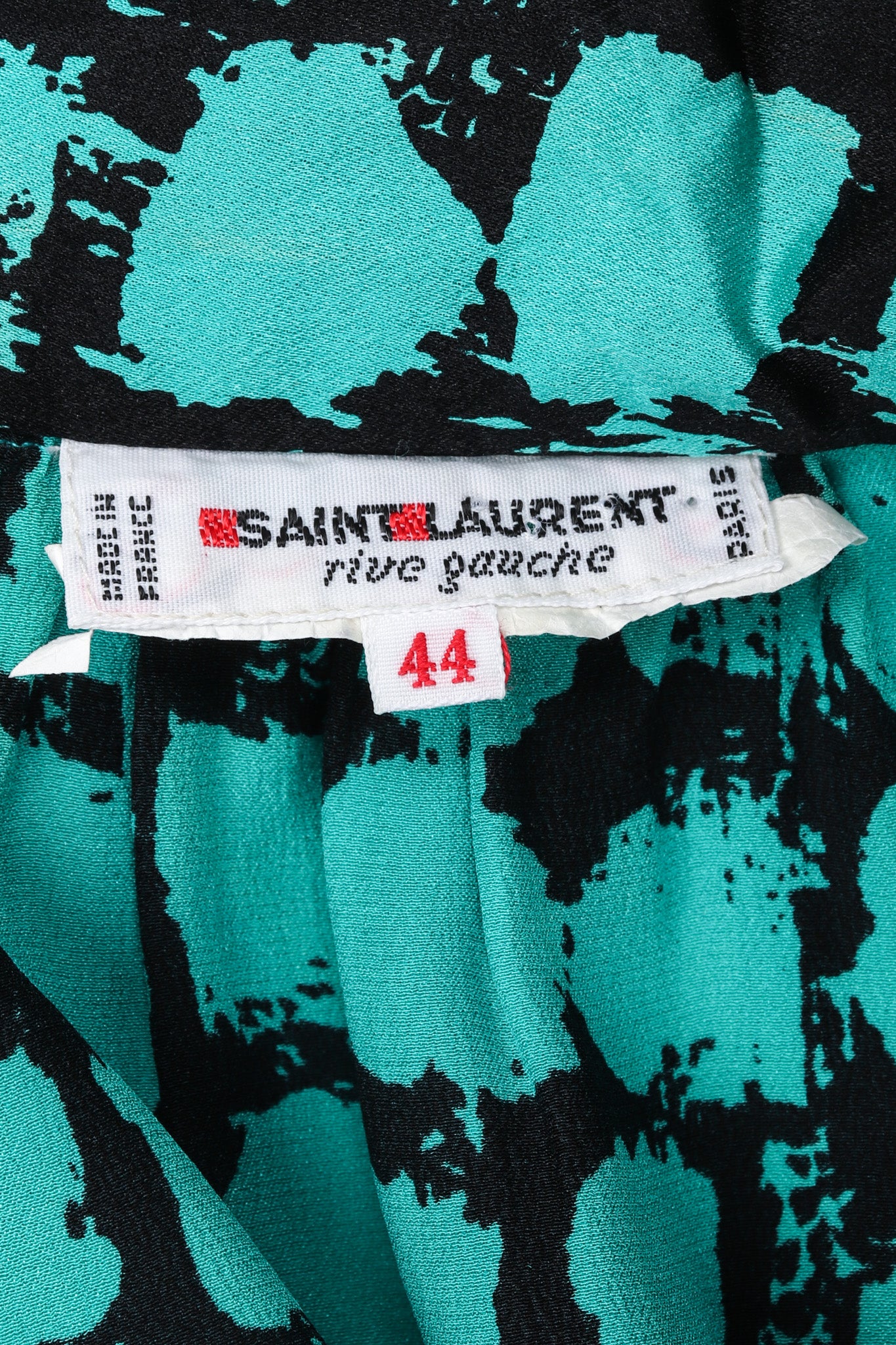 Recess Los Angeles Vintage Yves Saint Laurent YSL Graphic Silk Bow Blouse & Tie Scarf