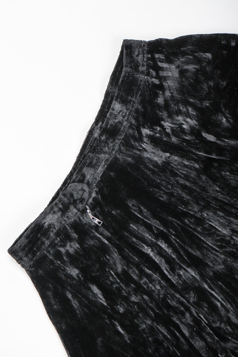 Recess Designer Consignment Vintage Jean Paul Gaultier Crushed Velvet Pleated Maxi Skirt Los Angeles Resale