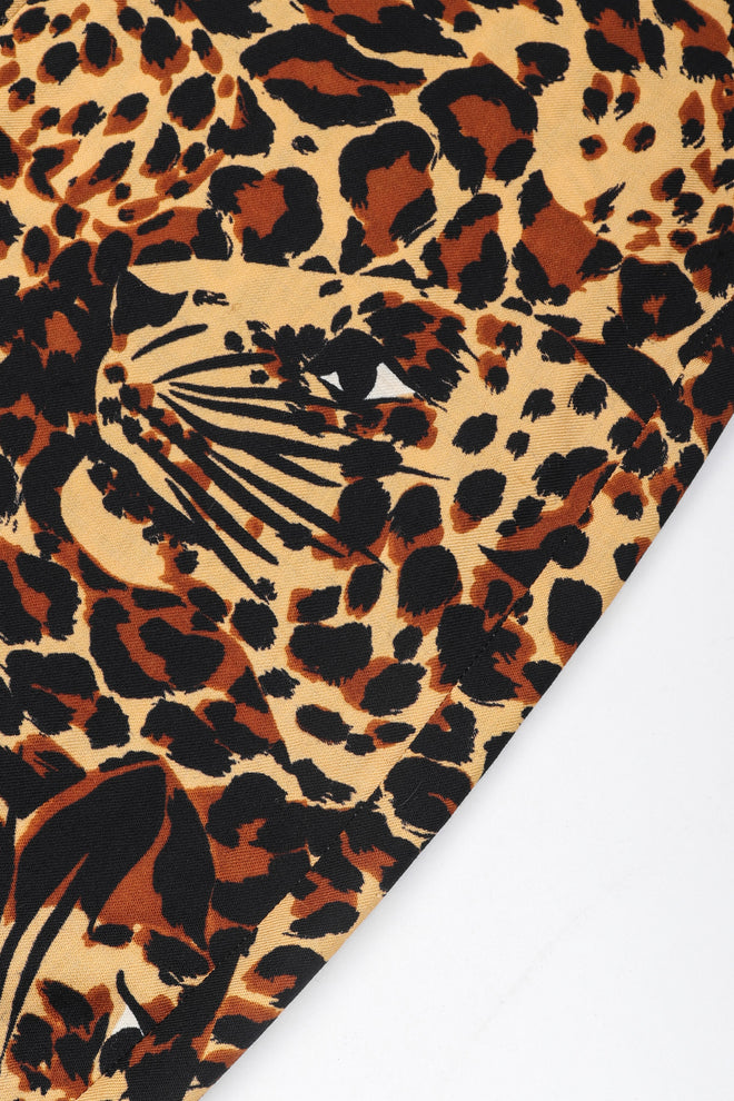 Recess Los Angeles Vintage YSL Yves Saint Laurent Rive Gauche A/W 1986 Leopard Print Wool Shift Dress