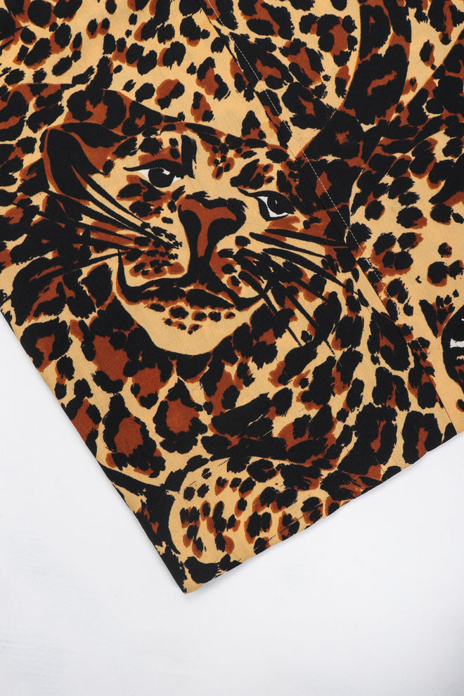 Recess Los Angeles Vintage YSL Yves Saint Laurent Rive Gauche A/W 1986 Leopard Print Wool Shift Dress