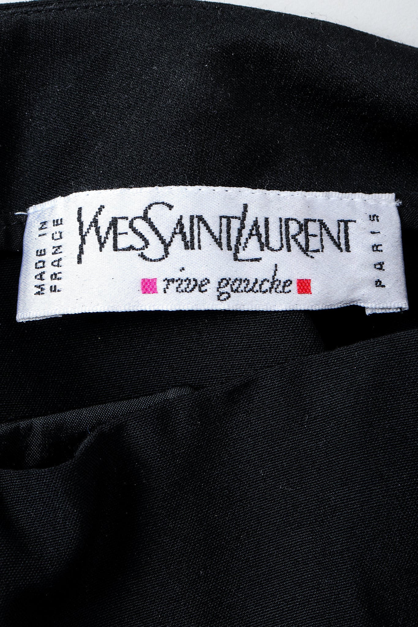 Vintage YSL Saint Laurent Label on black