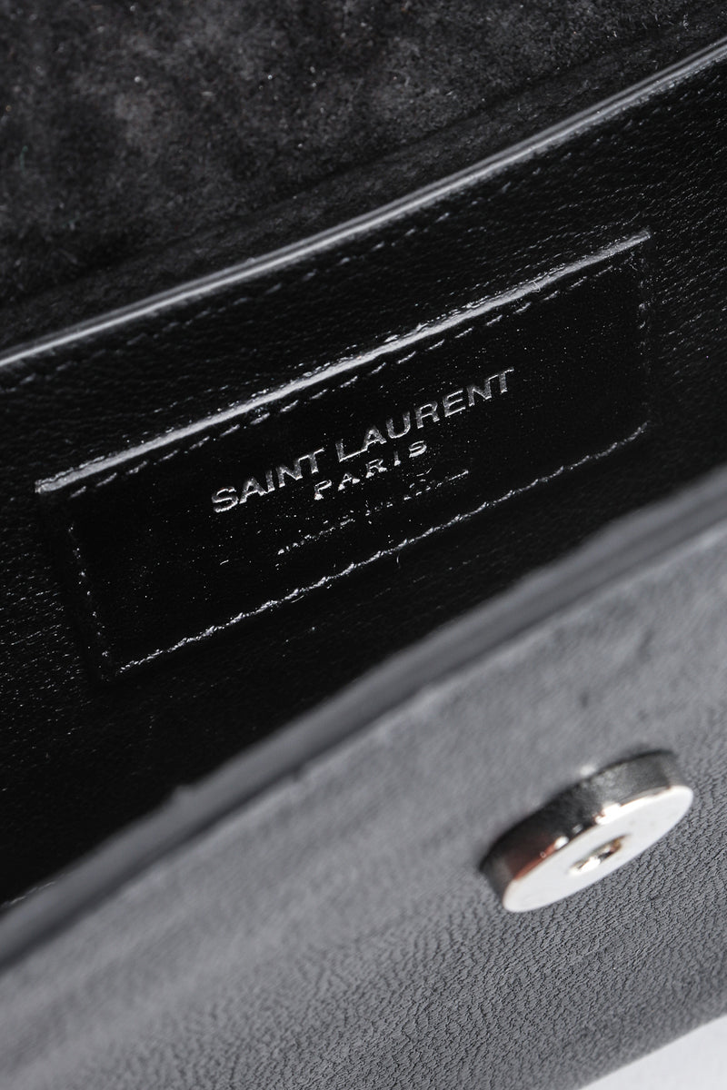 Vintage Yves Saint Laurent Decorative YSL Flap White Leather