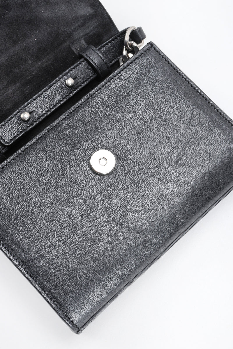 Saint Laurent Black Mini Ysl Leather Belt Bag