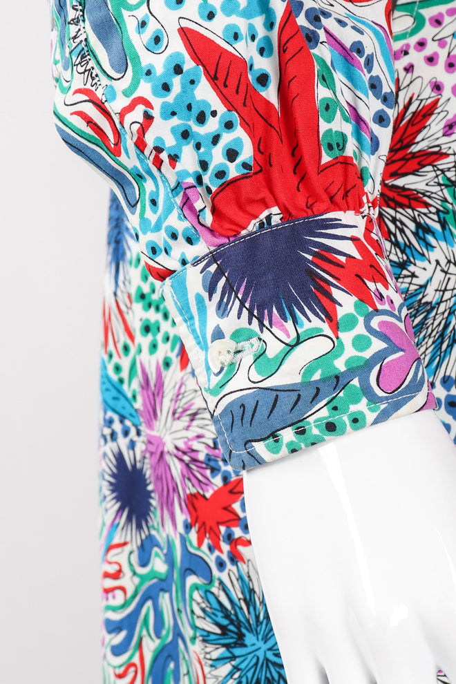 Recess Los Angeles Vintage Yves Saint Laurent YSL Ocean Sketch Printed Shirt & Short Outfit Set