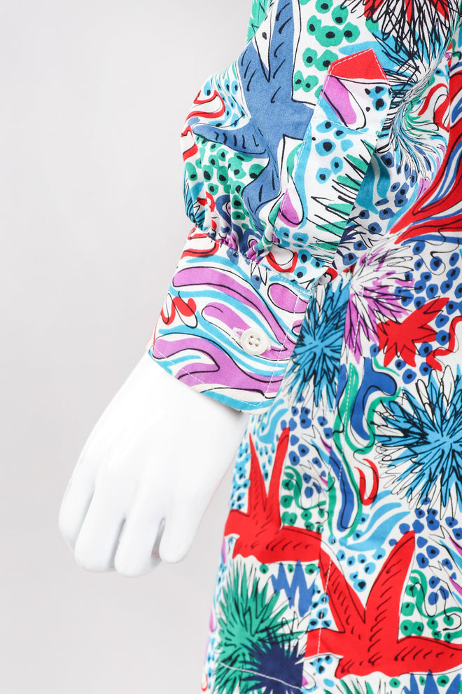 Recess Los Angeles Vintage Yves Saint Laurent YSL Ocean Sketch Printed Shirt & Short Outfit Set