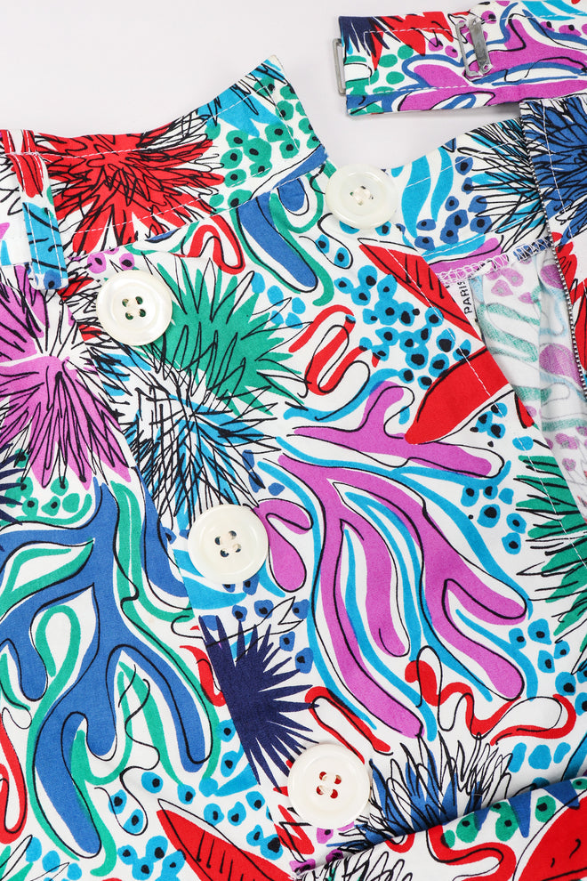 Recess Los Angeles Vintage Yves Saint Laurent YSL Ocean Sketch Printed Shirt & Short Outfit Set