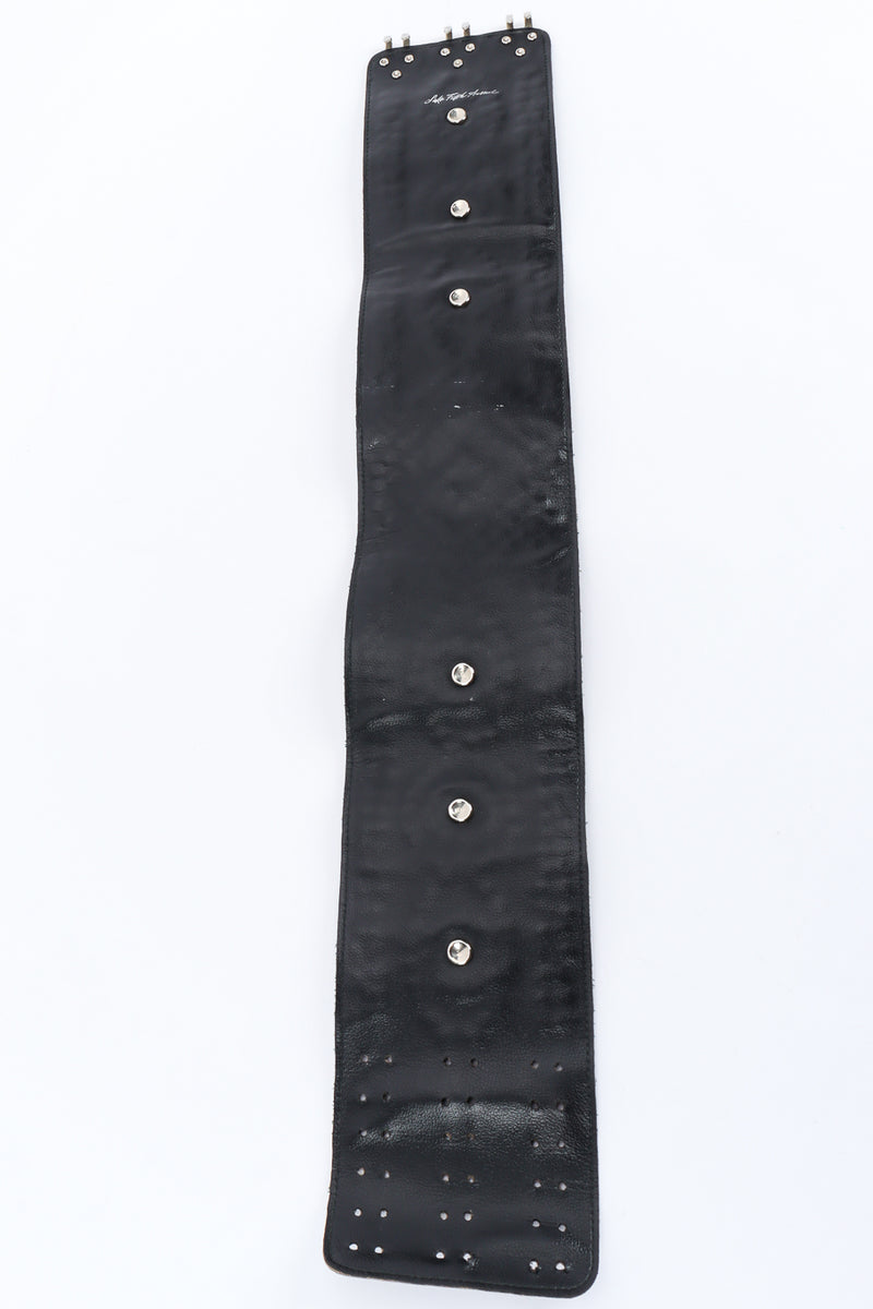 Vintage Saks Fifth Avenue Studded Leather Waist Belt back @ Recess LA