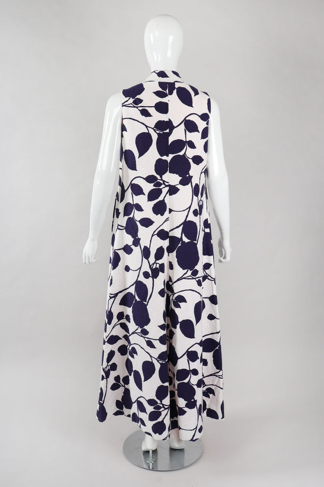 Recess Los Angeles Vintage Saks Fifth Ave Quilted Leaf Duster & Palazzo Pant Set