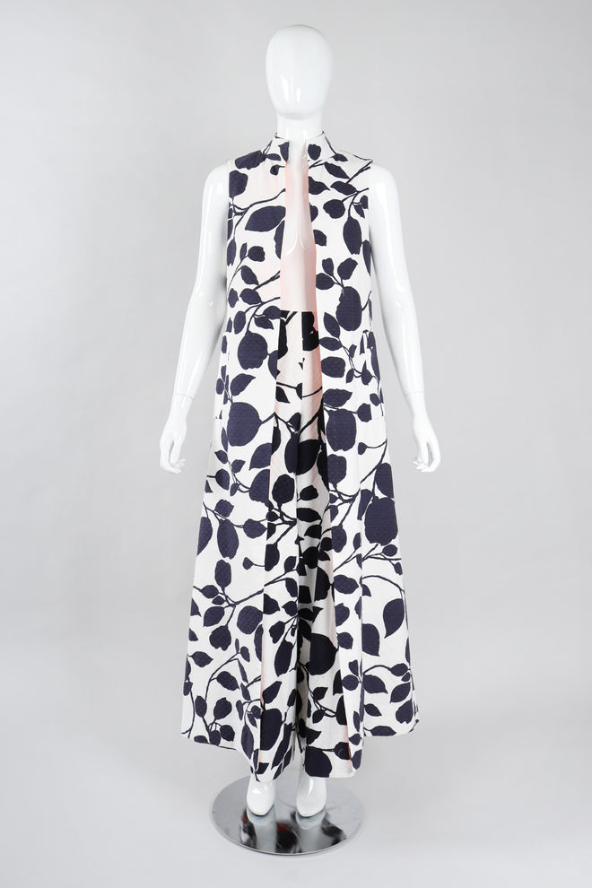 Recess Los Angeles Vintage Saks Fifth Ave Quilted Leaf Duster & Palazzo Pant Set
