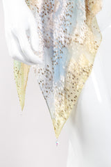 Recess Los Angeles Vintage Hollys Harp Ethereal Sheer Velvet Lamé Burnout Poncho Top