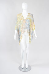 Recess Los Angeles Vintage Hollys Harp Ethereal Sheer Velvet Lamé Burnout Poncho Top