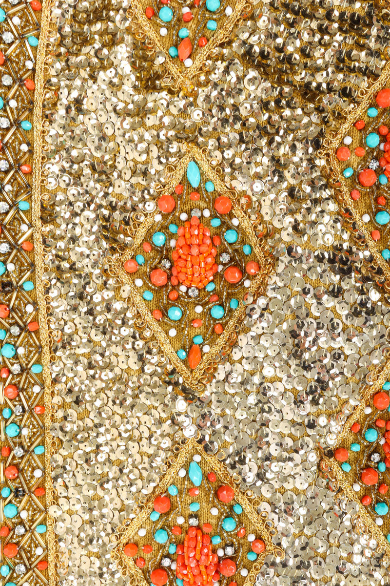 Vintage Saks fifth Avenue Jeweled Sequin Vest stone details @ Recess Los Angeles