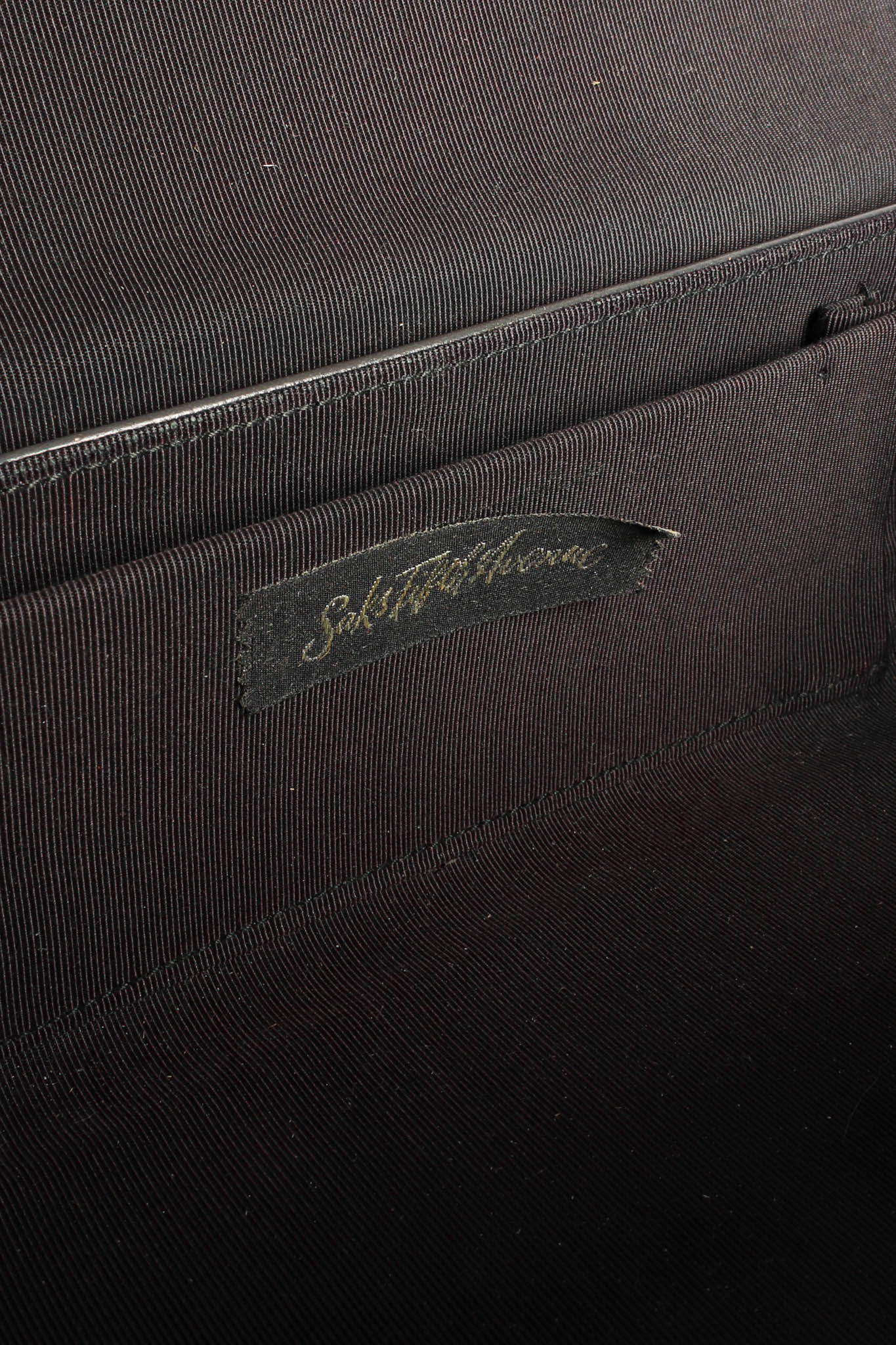 Vintage Saks Fifth Avenue 1960s Leather Box Bag tag @ Recess Los Angeles