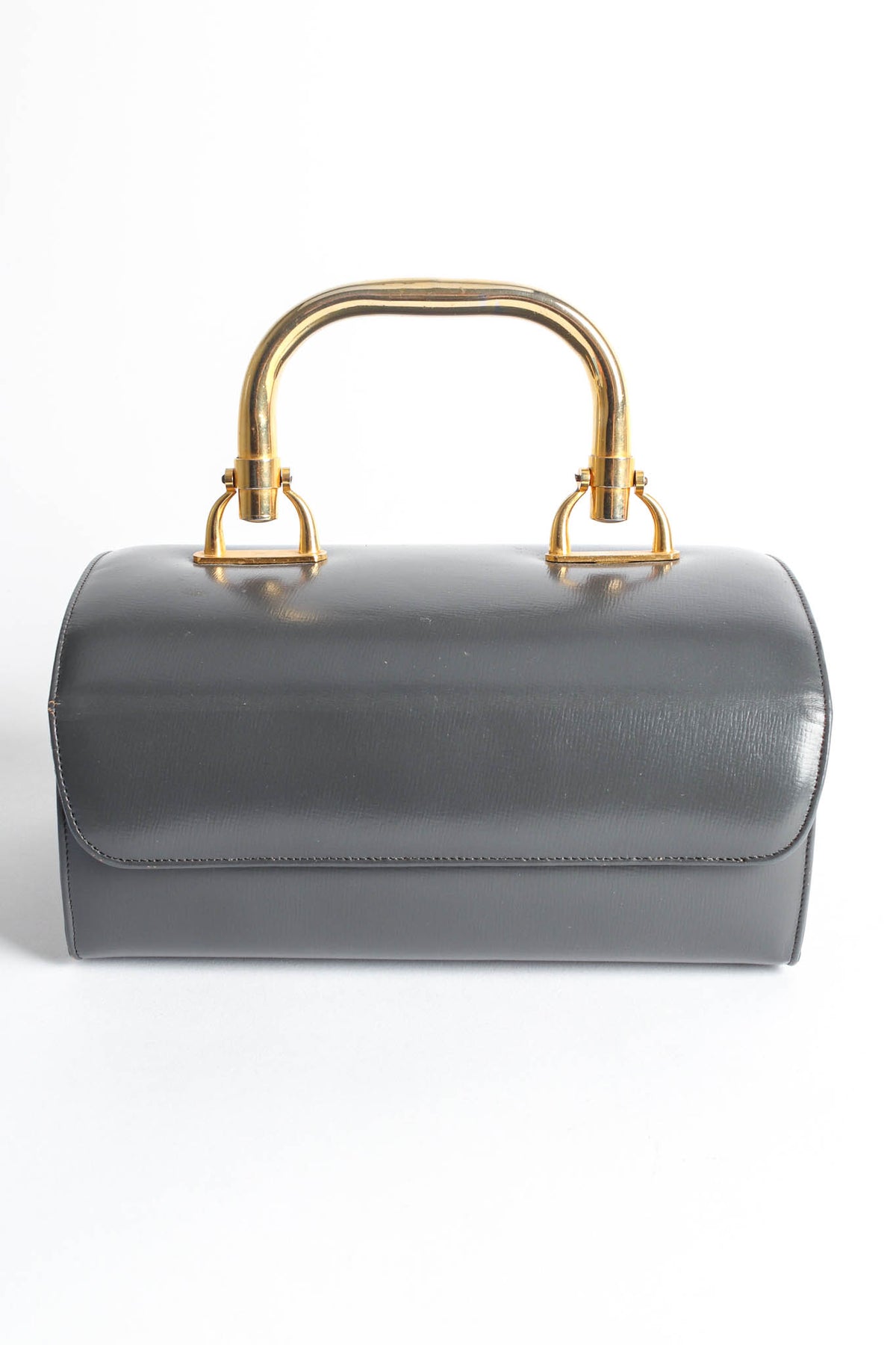 Saksgreygoldleatherchestbag-