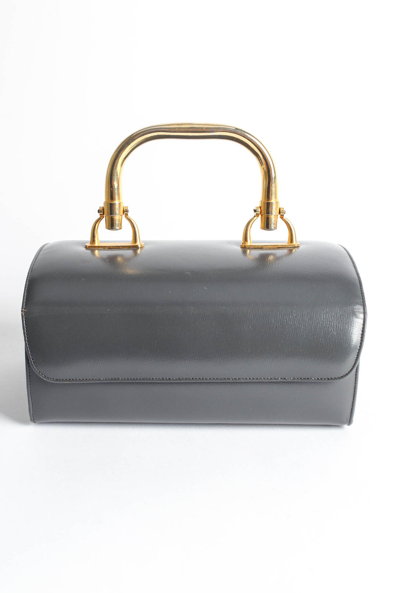 Vintage Saks Fifth Avenue 1960s Leather Box Bag back @ Recess Los Angeles