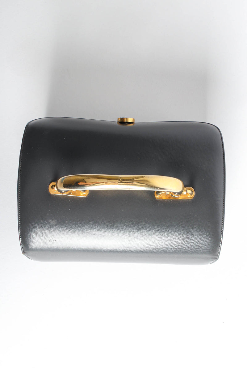Vintage Saks Fifth Avenue 1960s Leather Box Bag top @ Recess Los Angeles