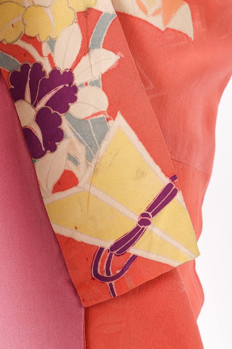 Japanese spring bouquet kimono stain on inside front panel @recessla