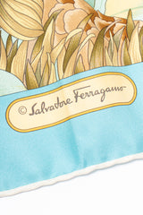 Vintage Salvatore Ferragamo Blossom Giraffe Jungle Scarf signature at Recess Los Angeles