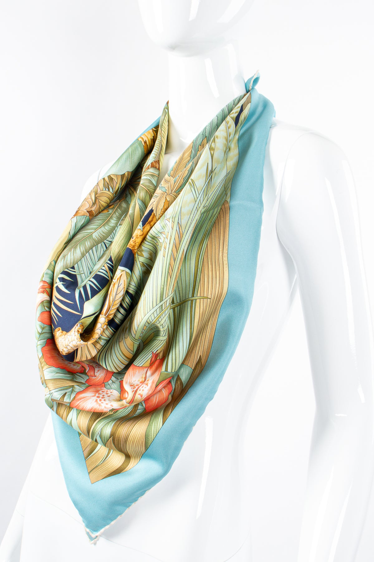 Vintage Salvatore Ferragamo Blossom Giraffe Jungle Scarf – Recess