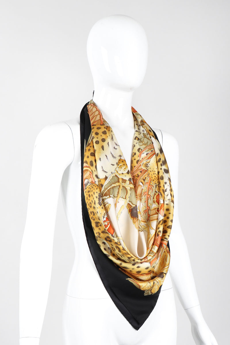 Salvatore Ferragamo Tiger - Jungle Design Silk Scarf – 34” x 34”