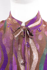 Vintage Samuel Robert by Peter Hatsi-Androu Streamer Blouse on mannequin tie detail at Recess LA