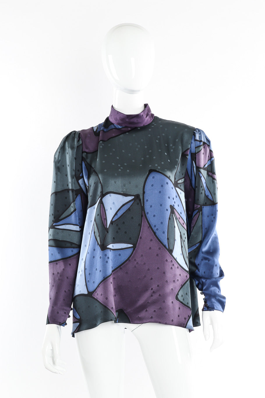 Silk blouse by Sansappelle Collections mannequin front @recessla