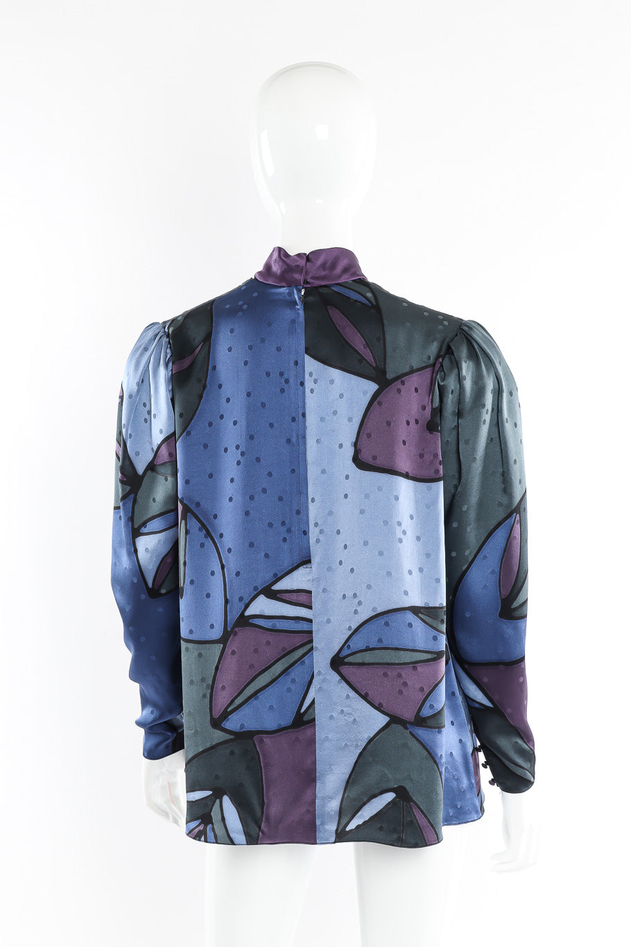 Silk blouse by Sansappelle Collections mannequin back @recessla