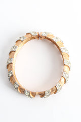 Vintage Sarah Coventry Chevron Rhinestone Mixed Metal Bracelet I front top @ Recess LA