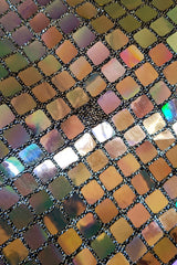 Vintage Scaasi Boutique Holographic Tile Disco Dress missing tile at Recess LA