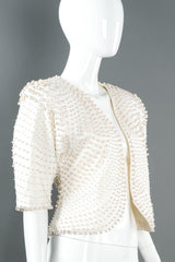 Vintage Scaasi Boutique Pearl Bolero Jacket mannequin angle @ Recess LA