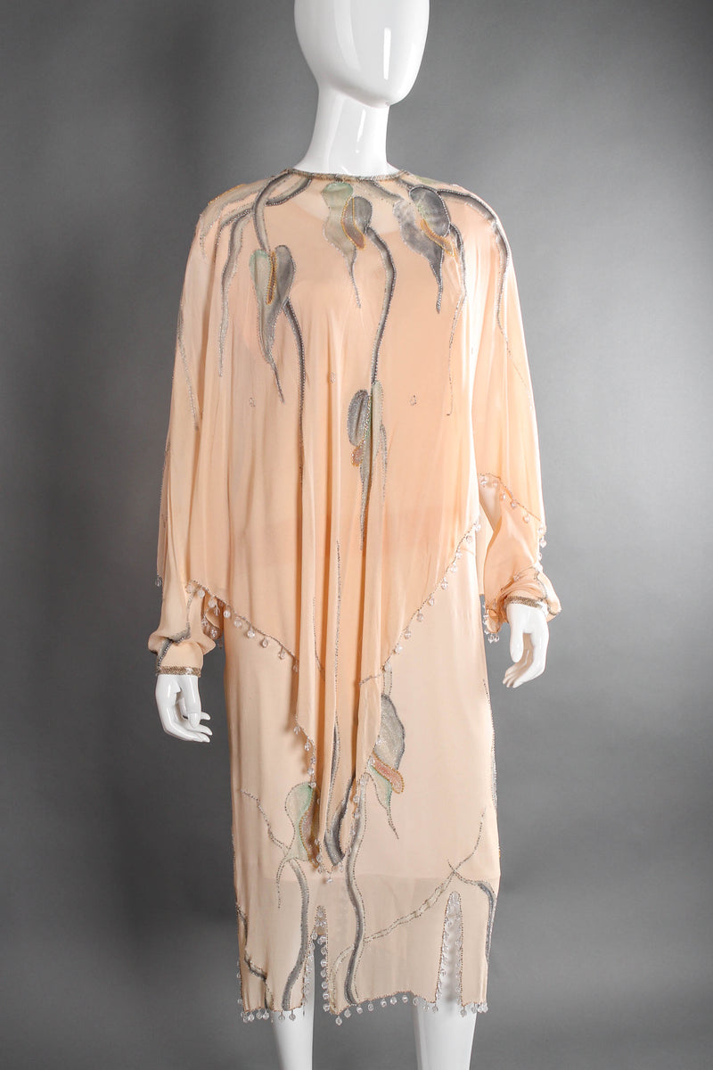 Vintage Scenario & Figurino Leaf Shawl & Dress Set mannequin front close up@ Recess LA