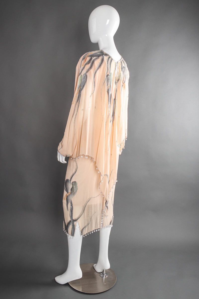 Vintage Scenario & Figurino Leaf Shawl & Dress Set mannequin side with shawl @ Recess LA