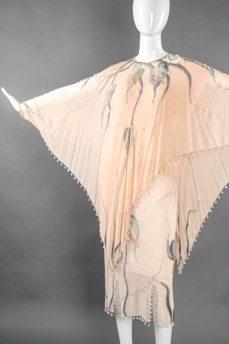 Vintage Scenario & Figurino Leaf Shawl & Dress Set mannequin shawl detail  @ Recess LA