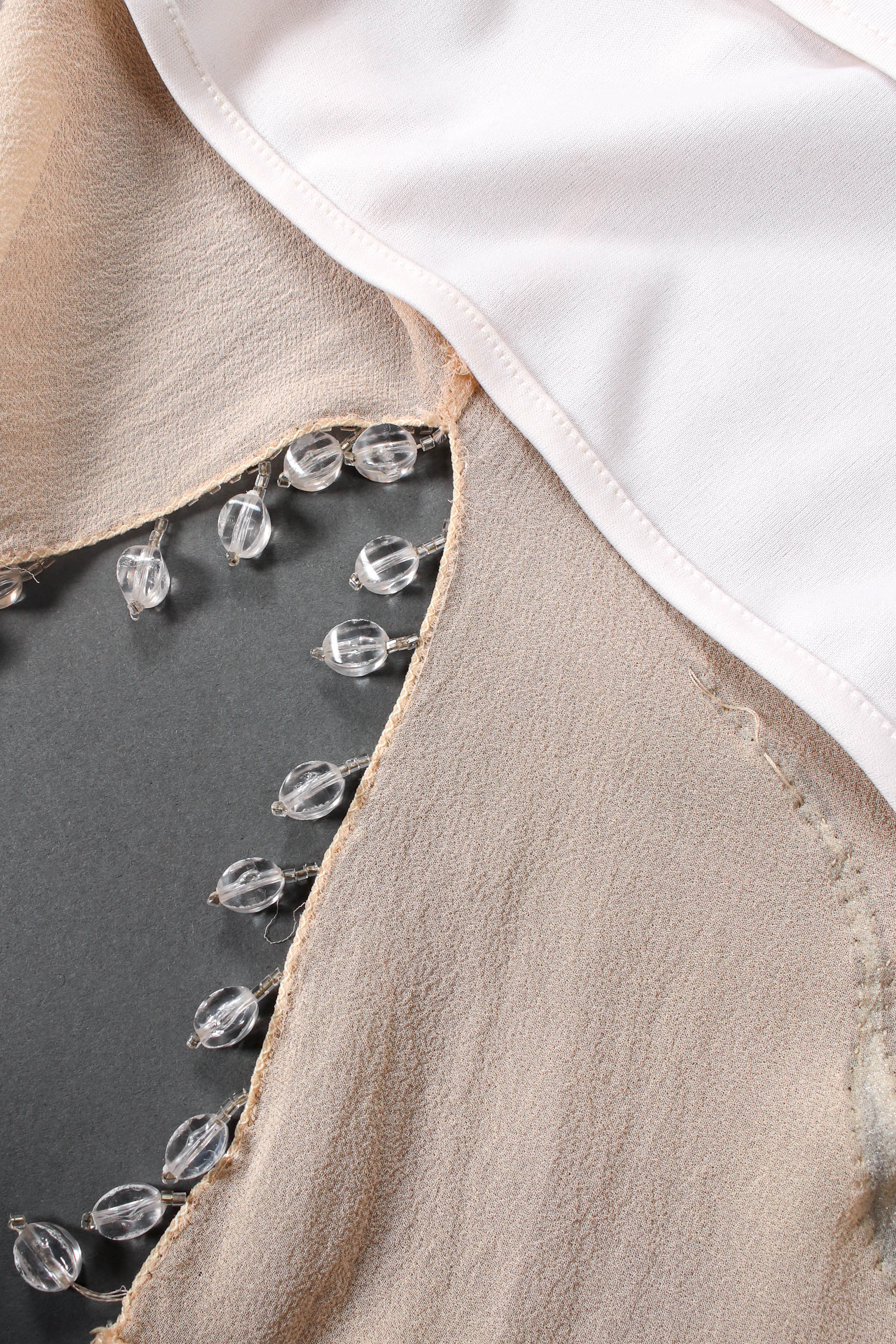 Vintage Scenario & Figurino Leaf Shawl & Dress Set liner/bead detail  @ Recess LA
