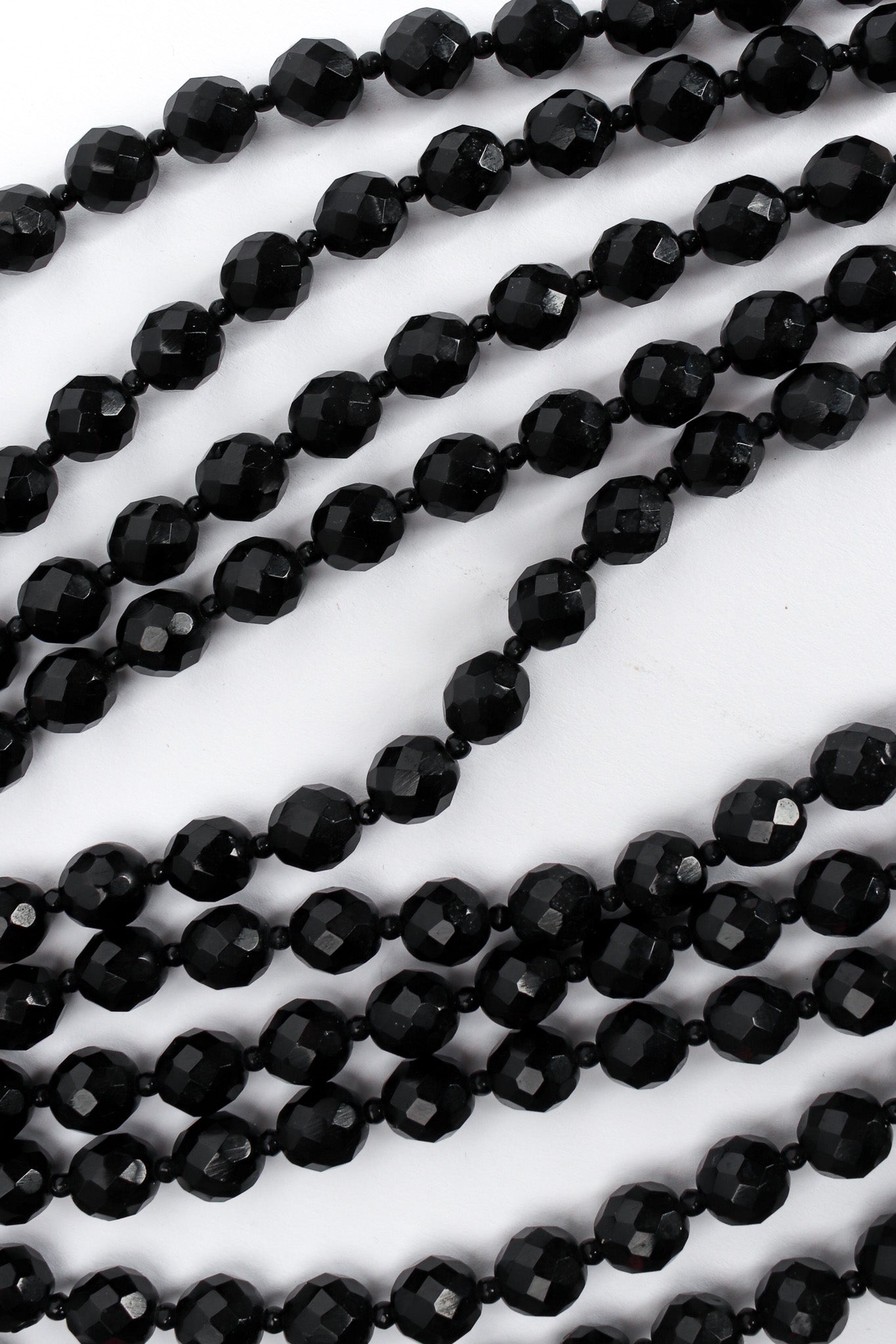 Vintage Scherrer Rhinestone Pendant 5 Strand Beaded Necklace beads @ Recess LA