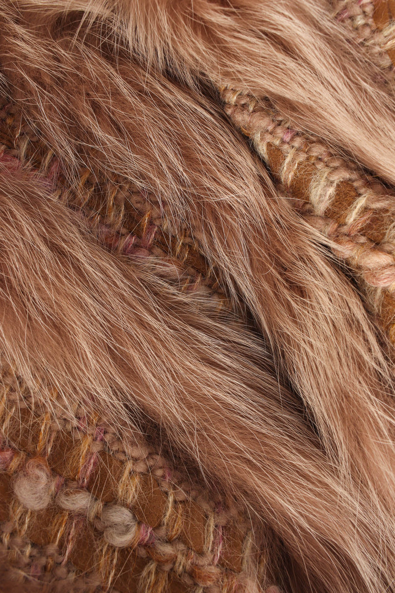 Vintage Schjelde for Caché Woven Mohair Fur Chevron Bomber fur/woven @ Recess LA