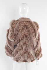 Vintage Schjelde for Caché Woven Mohair Fur Chevron Bomber mannequin back @ Recess LA