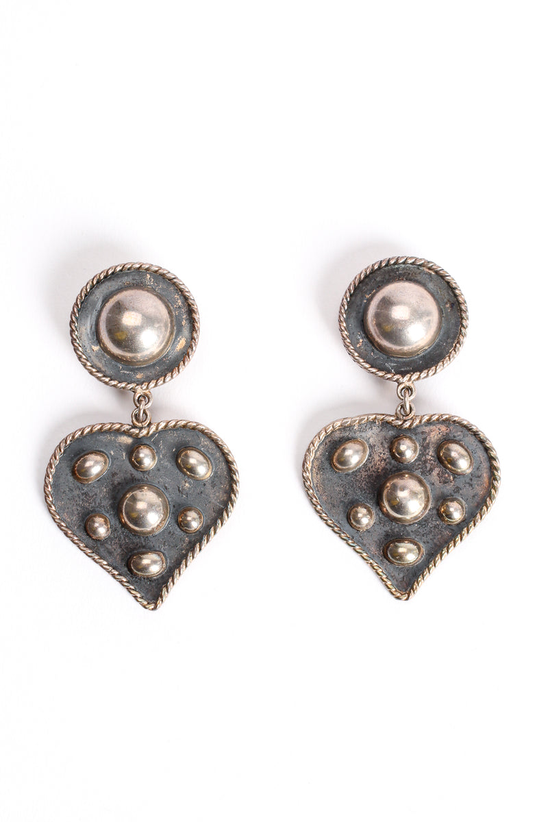 Sterling Heart Drop Earrings