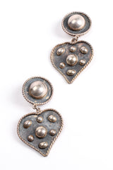 Vintage Brenda Schoenfeld 1992 Sterling Silver Heart Drop Earrings at Recess Los Angeles