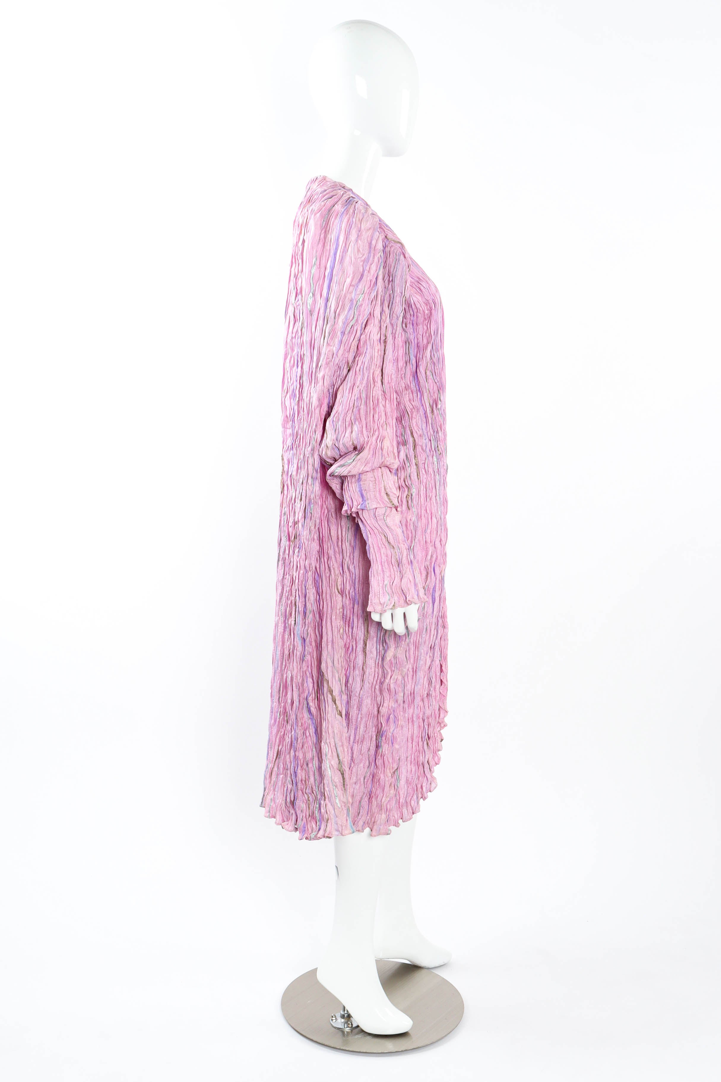 Vintage Shebue Pleated Mirage Top & Skirt Set mannequin side duster @ Recess LA