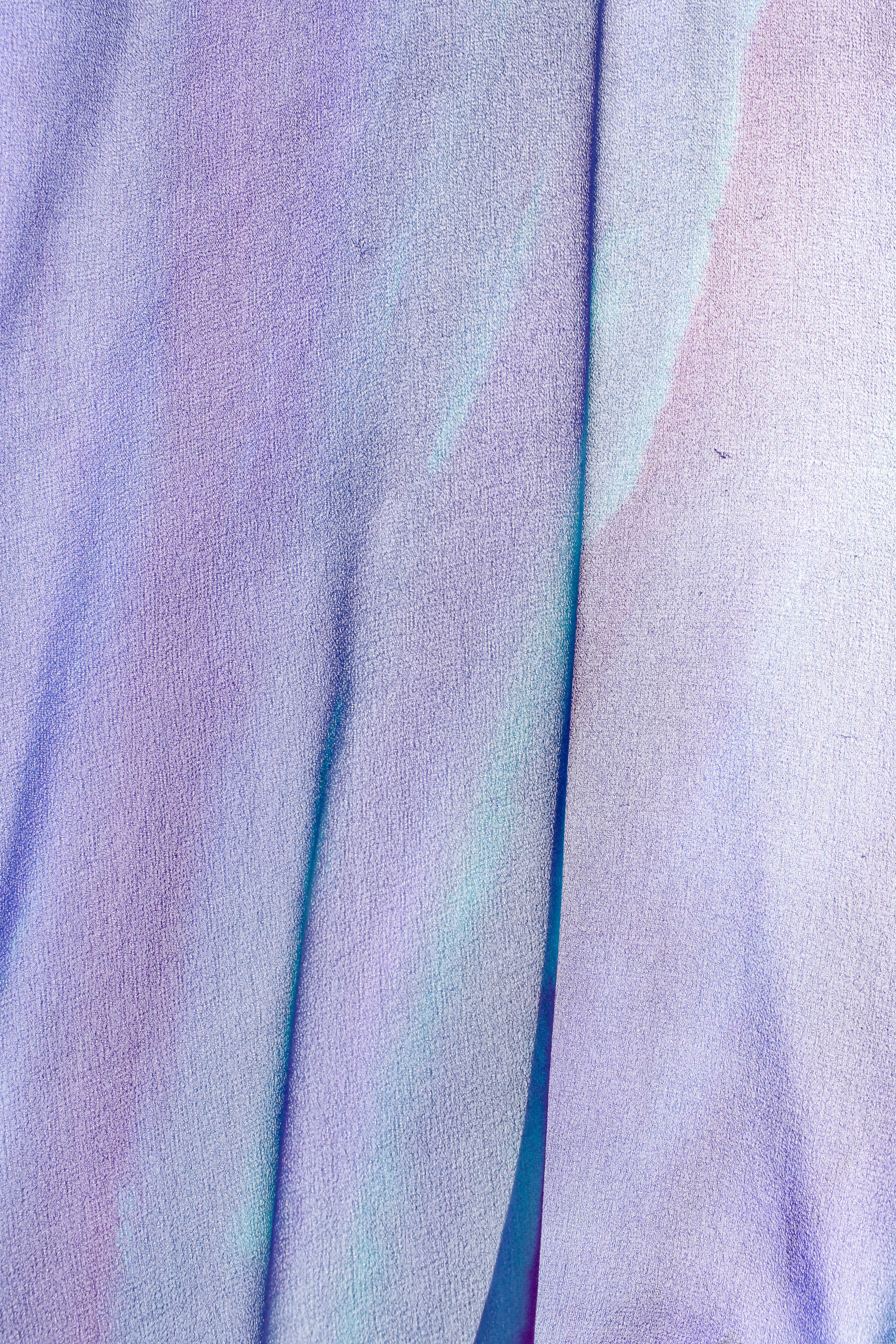 Vintage SHEBUE Watercolor Tie Dye Dress & Shawl Set shawl opacity detail @ Recess LA