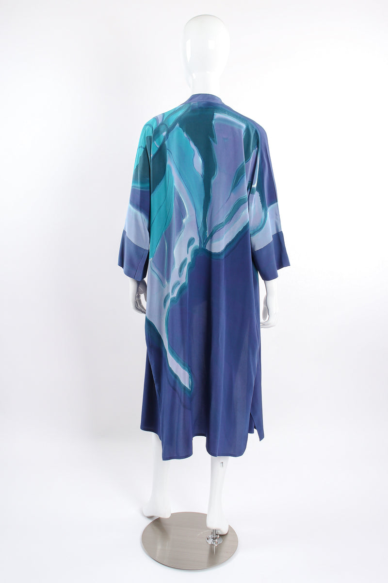 Vintage Shirley Hyatt Watercolor Butterfly Silk Duster on mannequin back at Recess Los Angeles