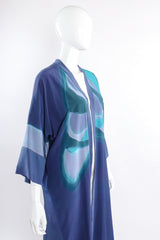 Vintage Shirley Hyatt Watercolor Butterfly Silk Duster on mannequin shoulder at Recess LA